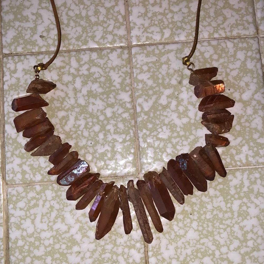 Citrine crystal necklace